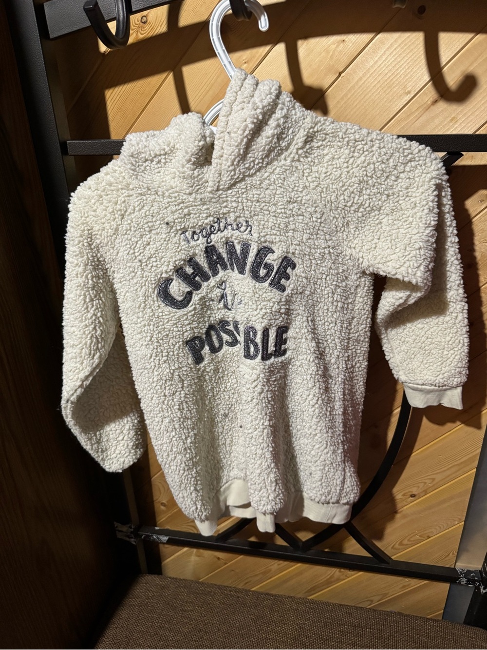 Cozy Teddy Sherpa Hoodie Jacket - Cream